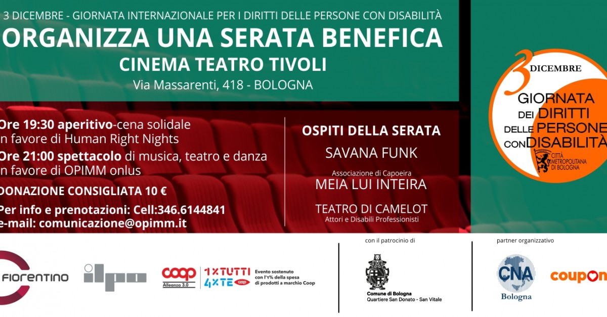Serata benefica per Opimm
