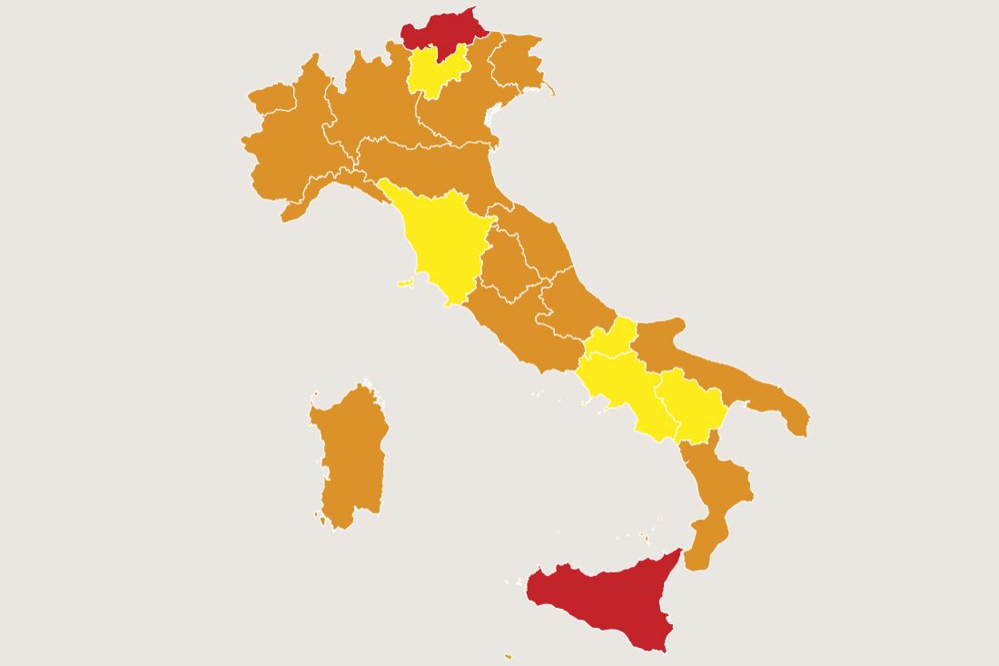 Emilia Romagna ancora in fascia arancione