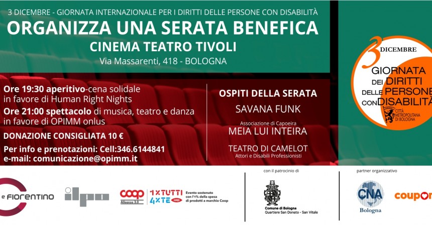 Serata benefica per Opimm