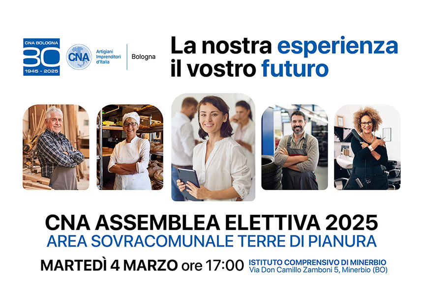 Al via le assemblee elettive CNA, Area Terre di Pianura il 4marzo