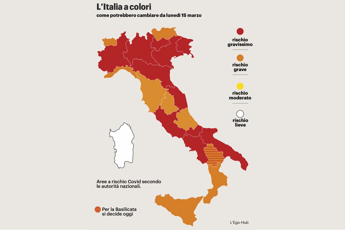 Dal 15 marzo Emilia in zona rossa