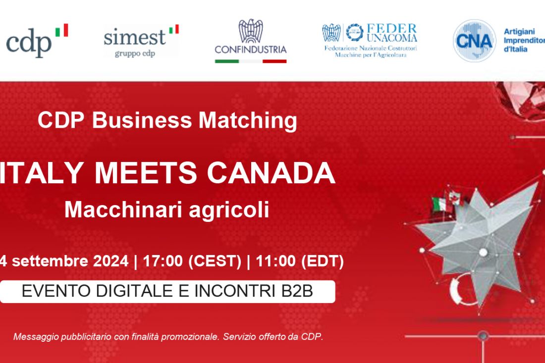 ITALY MEETS CANADA: incontri B”B settore macchine agricole