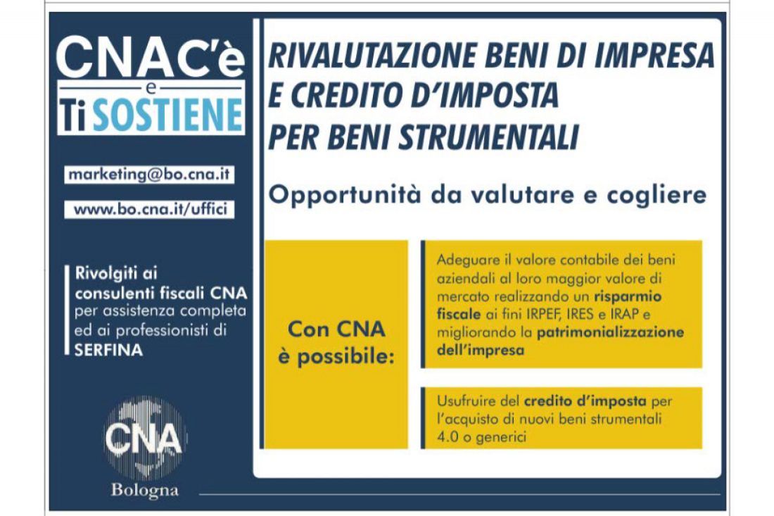 Rivalutazione beni di impresa: credito di imposta per beni strumentali