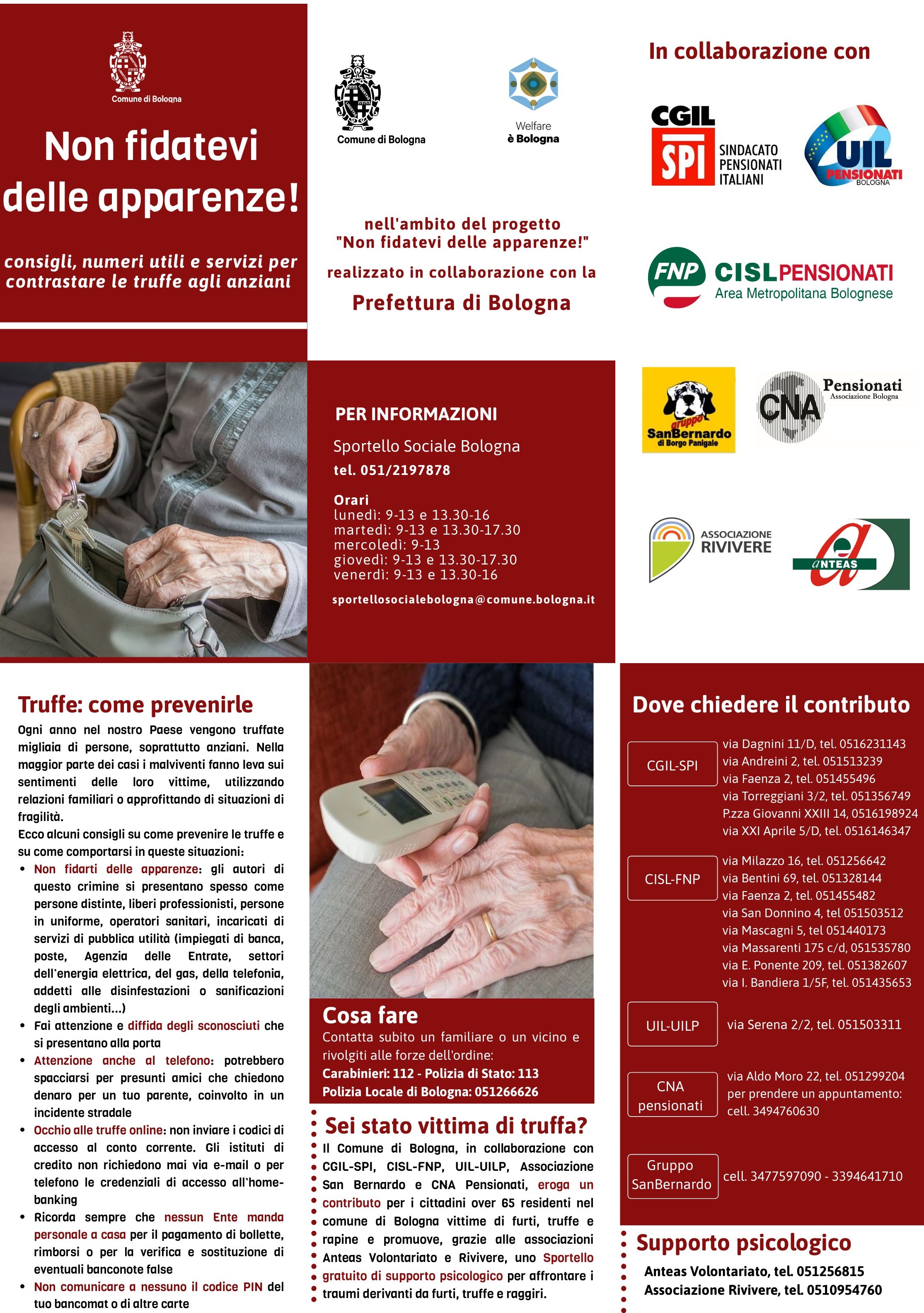 Foto della gallery di: Rimborso truffe, firmato nuovo protocollo col Comune di Bologna