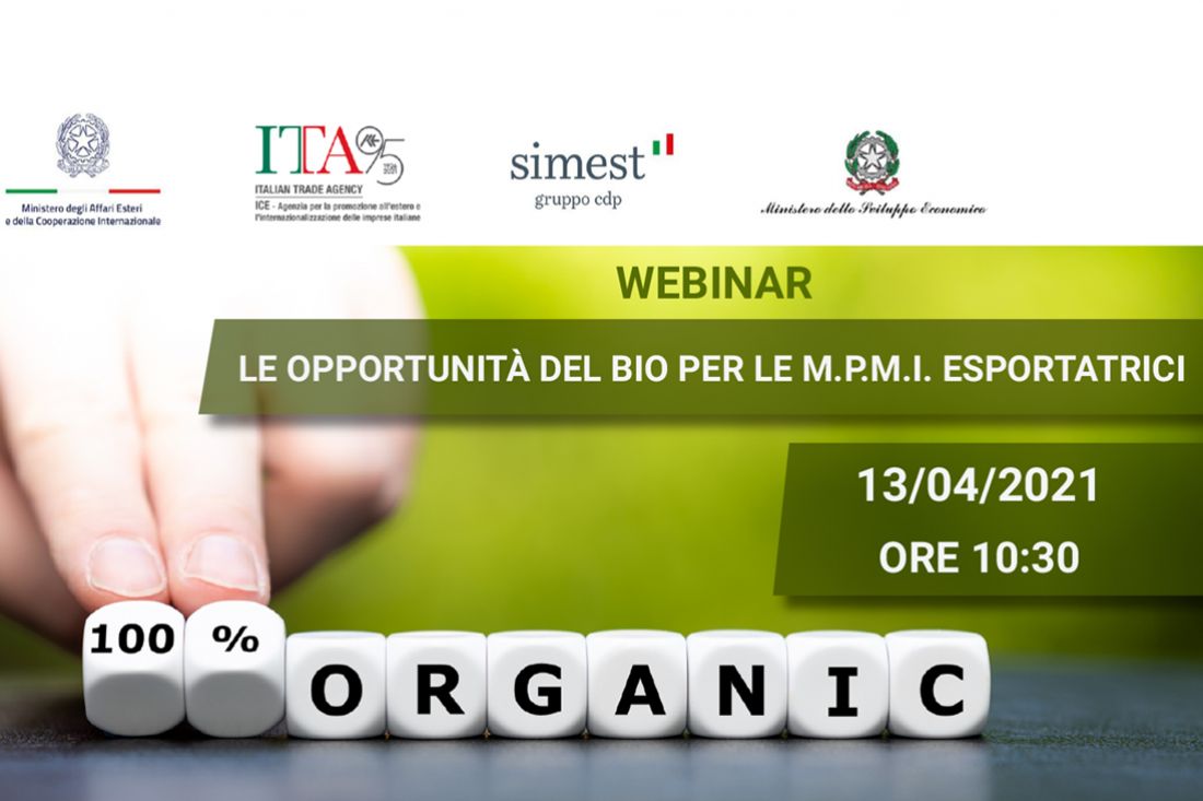 Webinar Le opportunità EXPORT dell’alimentare BIOLOGICO