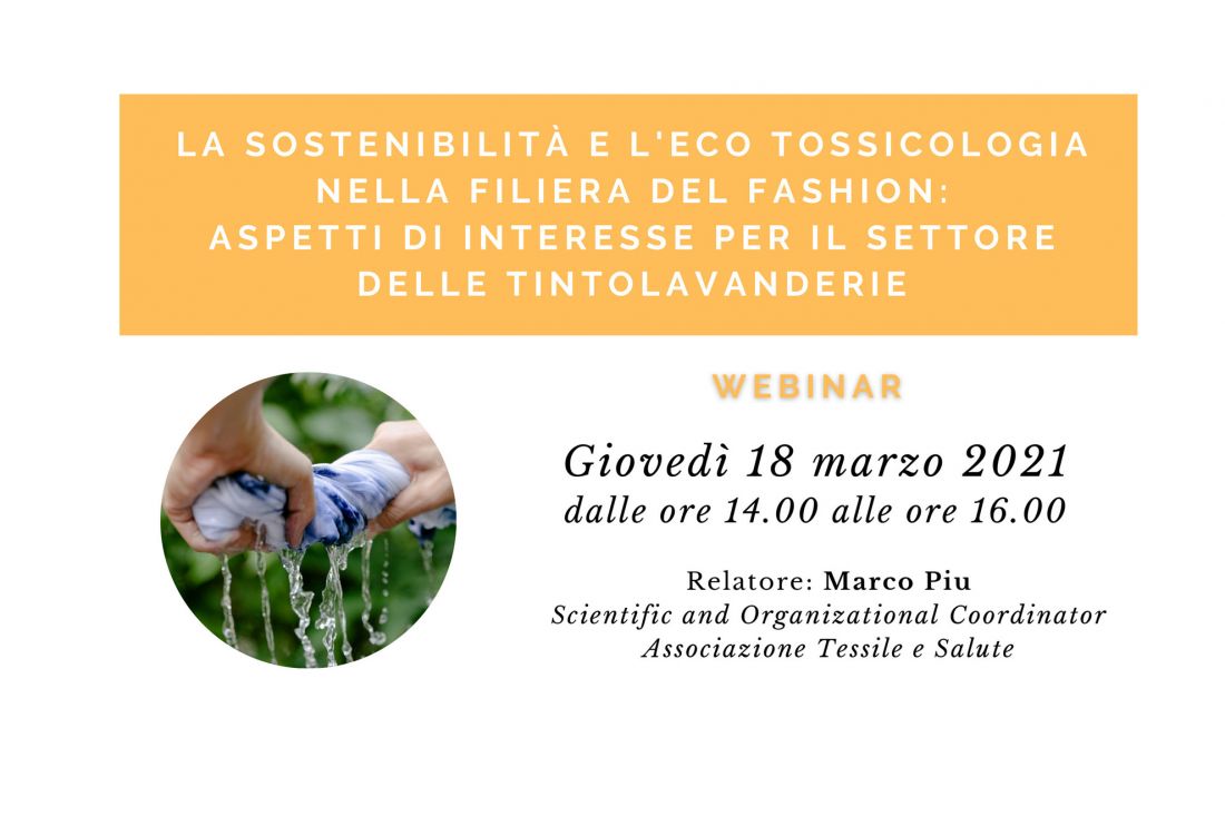 WEBINAR Tintolavanderie. Moda, tessile, ambiente e salute