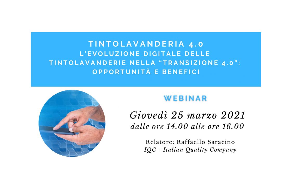 WEBINAR Tintolavanderie. Trasformazione digitale 4.0
